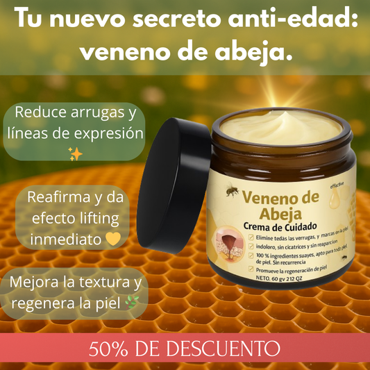 Piel más firme y joven con el poder del veneno de abeja.