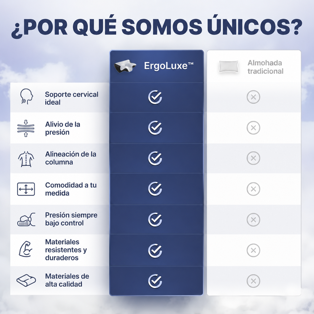 ErgoLuxe™ - Duerme mejor desde la primera noche
